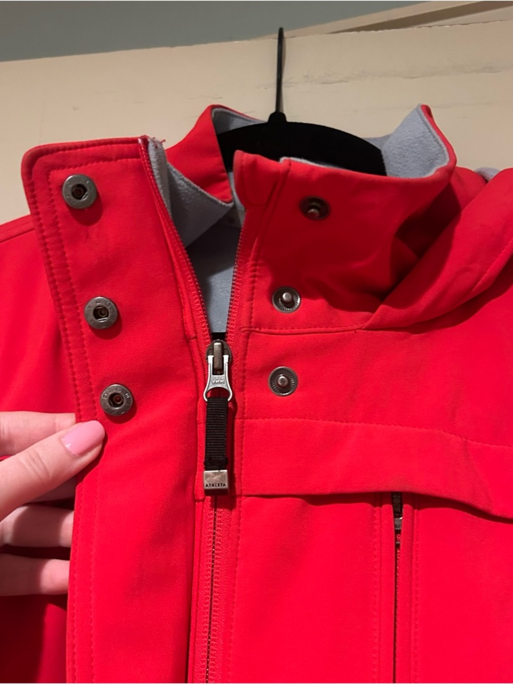 Athleta Red Hooded Jacket - Picture 4 of 12